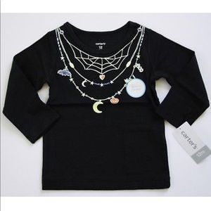 Carter’s long sleeve Spooky Halloween necklace Tee